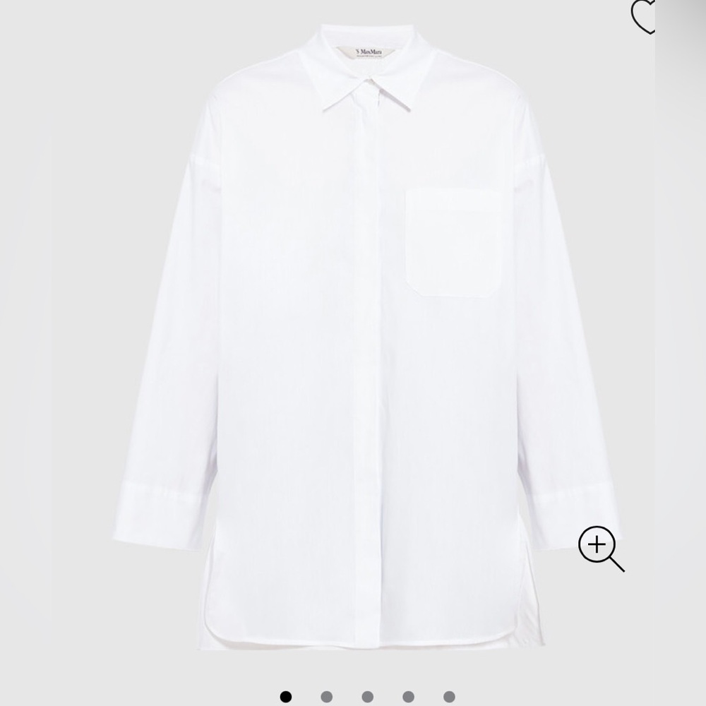 S’ Max Mara Sylvie White Shirt, size 2, NWT